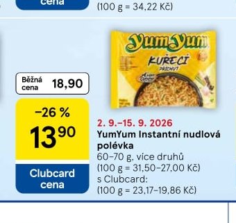 YumYum Instantní nudlová polévka