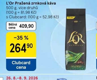 L'Or Pražená zrnková káva