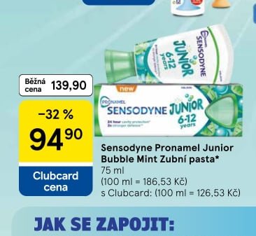 Sensodyne Pronamel Junior Bubble Mint Zubní pasta