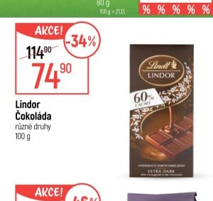 Lindor Čokoláda