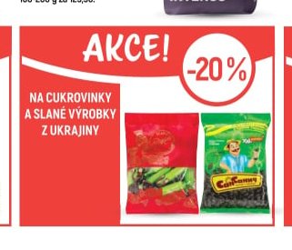 Cukrovinky a slané výrobky z Ukrajiny