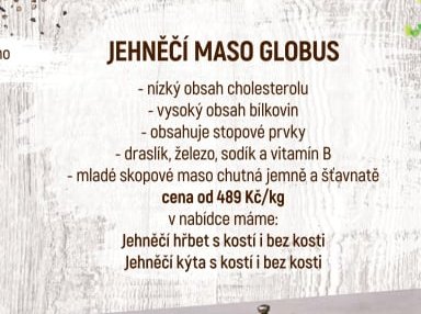 Jehněčí maso Globus