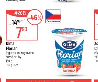 Olma Florian jogurt s kousky ovoce