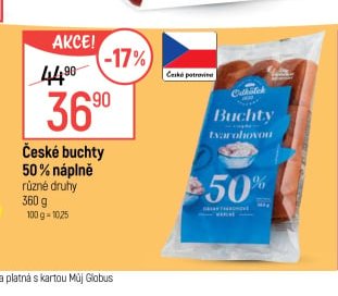 České buchty 50% náplně