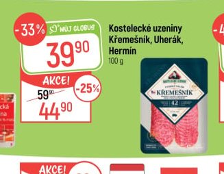 Kostelecké uzeniny Křemešník, Uherák, Hermín
