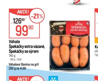 Váhala Špekáčky extra vázané, Špekáčky se sýrem