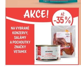 Konzervy, salámy a pochoutky značky Vetamix