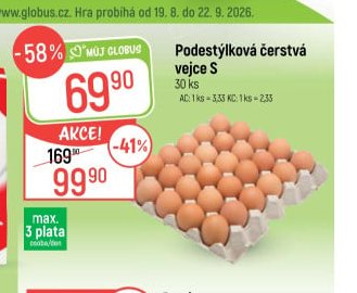 Podestýlková čerstvá vejce S