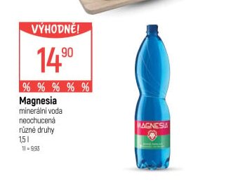Magnesia minerální voda neochucená