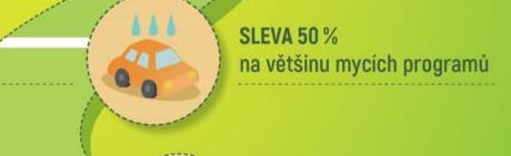 SLEVA 50 % na většinu mycích programů