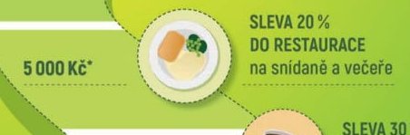 SLEVA 20 % DO RESTAURACE na snídaně a večeře