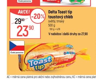 Delta Toast tip toustový chléb