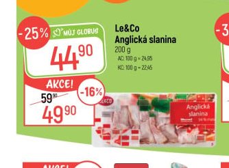 Le&Co Anglická slanina 200g