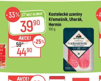 Kostelecké uzeniny Křemešník, Uherák, Hermín 100g