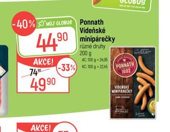 Ponnath Vídeňské minipárečky 200g