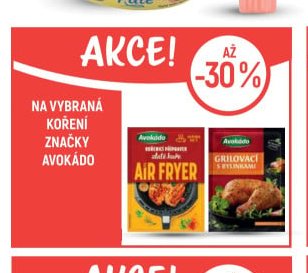 Na vybraná koření značky Avokádo