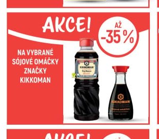 Na vybrané sójové omáčky značky Kikkoman