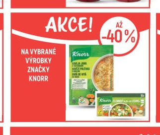 Na vybrané výrobky značky Knorr