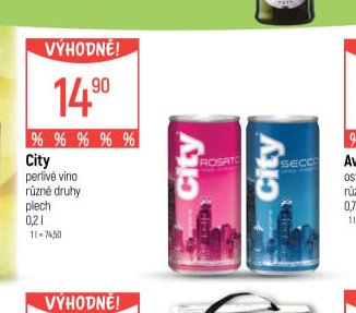 City perlivé víno