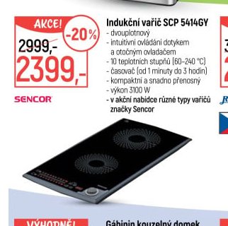Indukční vařič SCP 5414GY