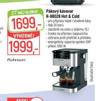Pákový kávovar R-98028 Hot & Cold