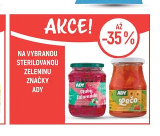 Na vybranou sterilovanou zeleninu značky Ady