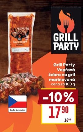 Grill Party Vepřová žebra na gril