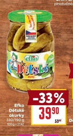 Efko Dětské okurky