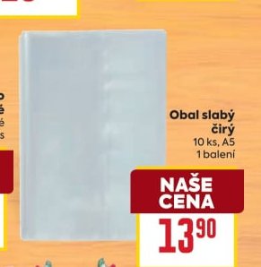 Obal slabý čirý
