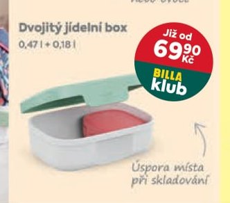 Dvojitý jídelní box 0,47 l + 0,18 l