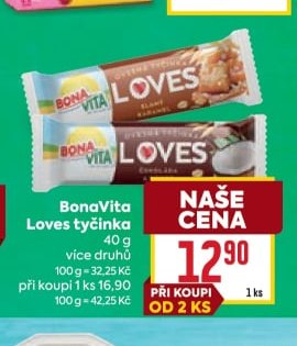 BonaVita Loves tyčinka 40 g