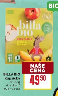 BILLA BIO Kapsičky 4x90 g