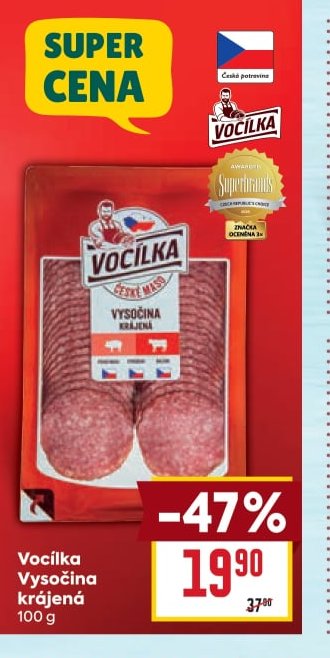 Vocílka Vysočina krájená