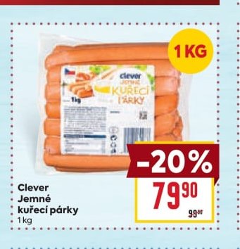 Clever jemné kuřecí párky