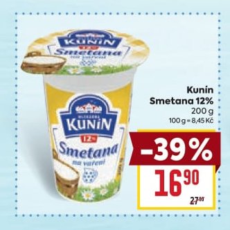Kunín Smetana 12%