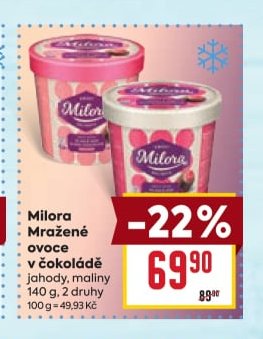Milora Mražené ovoce v čokoládě