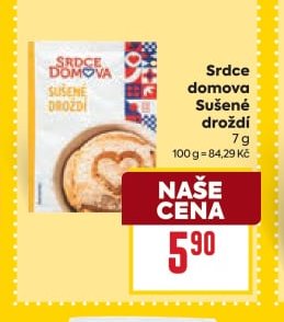 Srdce domova Sušené droždí