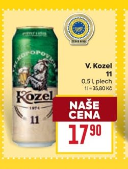 V. Kozel 0,5 l, plech