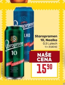 Staropramen 10, Nealko 0,5 l, plech