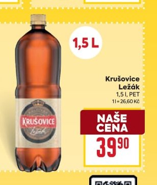 Krušovice Ležák 1,5 l, PET