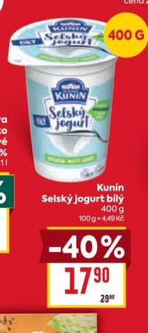 Kunín Selský jogurt bílý