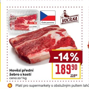 Hovězí přední žebro s kostí
