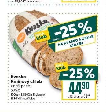 Kvasko Kmínový chléb 505 g