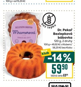 Dr. Pekař Bezlepková bábovka 120 g