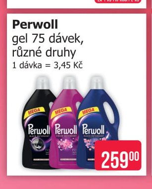 Perwoll gel 75 dávek, různé druhy