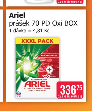 Ariel prášek 70 PD Oxi BOX