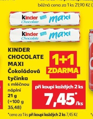 KINDER CHOCOLATE MAXI Čokoládová tyčinka