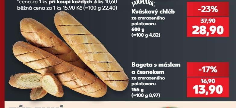Bageta s máslem a česnekem