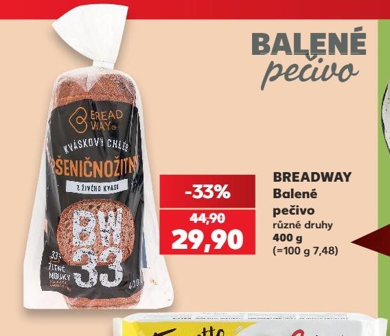 BREADWAY Balené pečivo