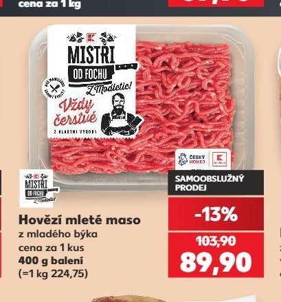 Hovězí mleté maso z mladého býka